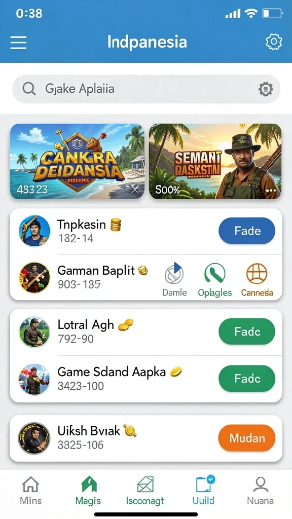 Tampilan awal permainan yang menarik.