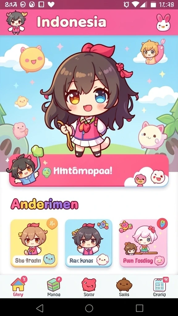 Screenshot menunjukkan tampilan grafik yang menawan di dalam game.