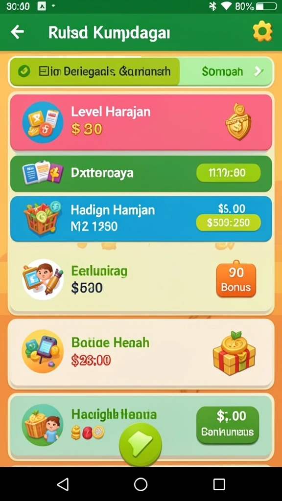 Tampilan awal aplikasi DEWANAGA77 yang menawan.