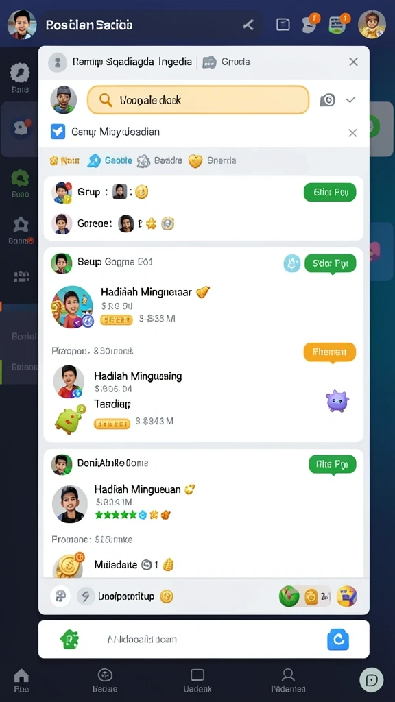 Karakter yang dapat dipilih dengan desain unik.