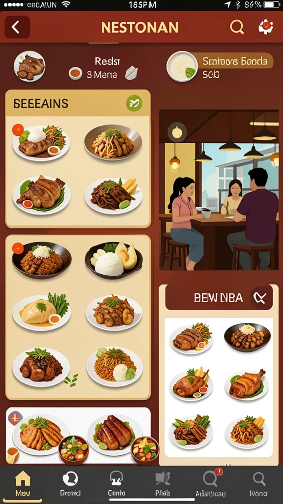 Tampilan awal yang menarik dan penuh warna.