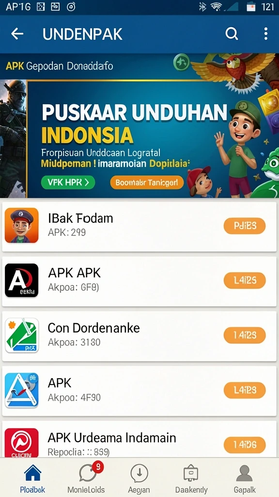 Tampilan dunia fantastis yang menakjubkan.