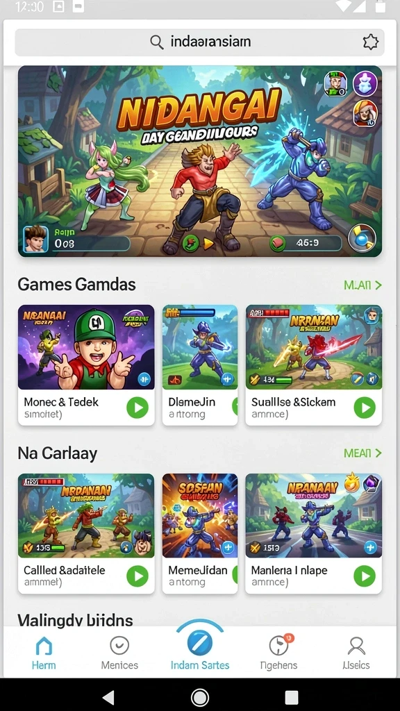 Tampilan awal game ME355 yang menarik.