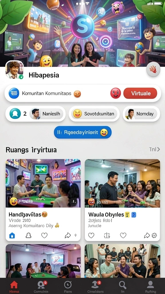 Fitur interaktif untuk berbagi pencapaian.