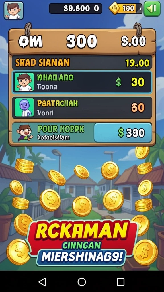 Menu permainan yang beragam dan mudah diakses.