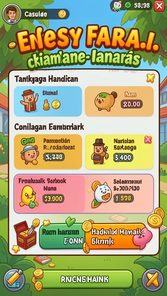 Desain level yang penuh warna dan menantang.