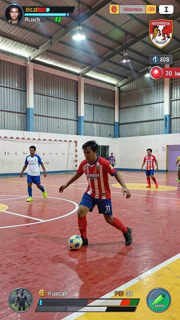 Pemandangan grafis yang memukau dalam permainan.
