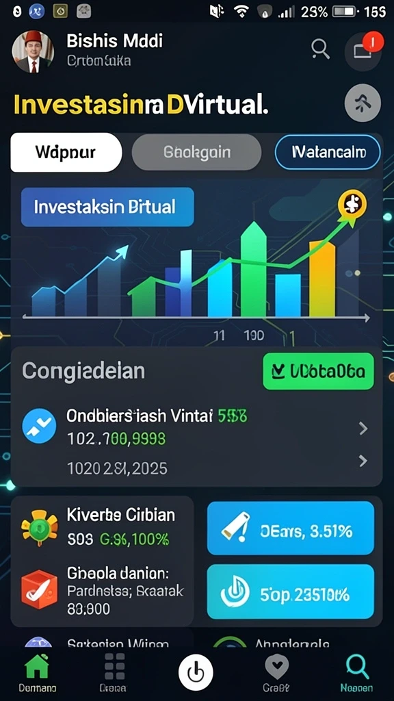 Tampilan antarmuka aplikasi yang menarik dan modern.