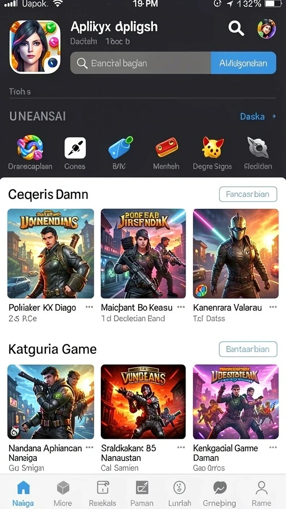 Tangkapan layar pertama menunjukkan karakter utama dalam aksi penuh.