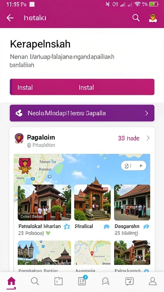 Tampilan menu awal yang menarik dan mudah dinavigasi.
